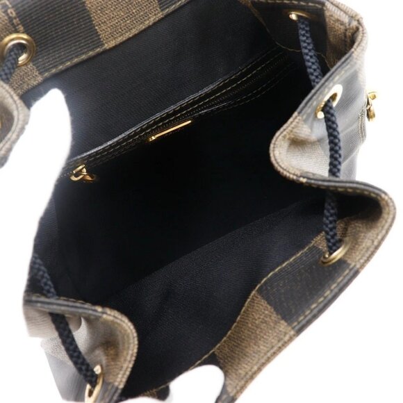 FENDI Pekan Backpack Daypack Brown PVC Women - Picture 4 of 12